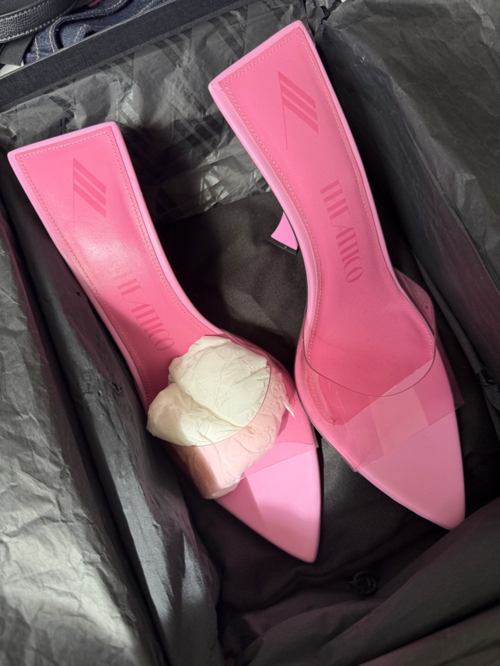 THE ATTICO PINK Ester Mule 95mm